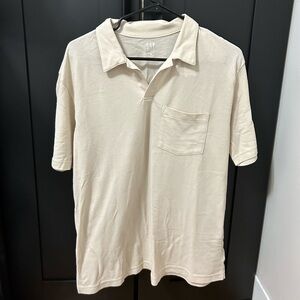 Gap Pique Polo Shirt Bedrock Beige